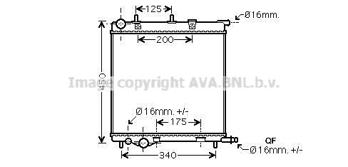 AVA QUALITY COOLING Радиатор, охлаждение двигателя PE2368